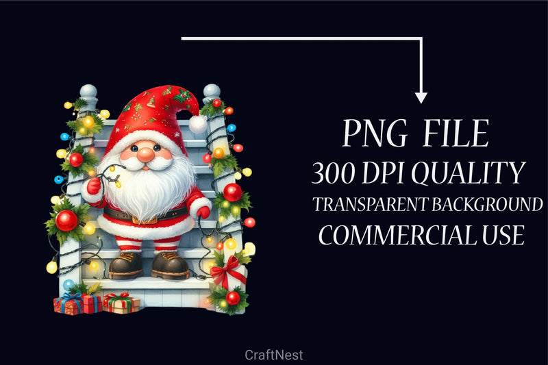 Christmas Santa Clipart Bundle 5 - CraftNest - Digital Crafting and Art