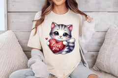 Love You Cat Valentine's Clipart Bundle 2 - CraftNest - Digital Crafting and Art