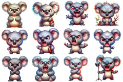 Angry Koala Clipart Bundle - CraftNest - Digital Crafting and Art