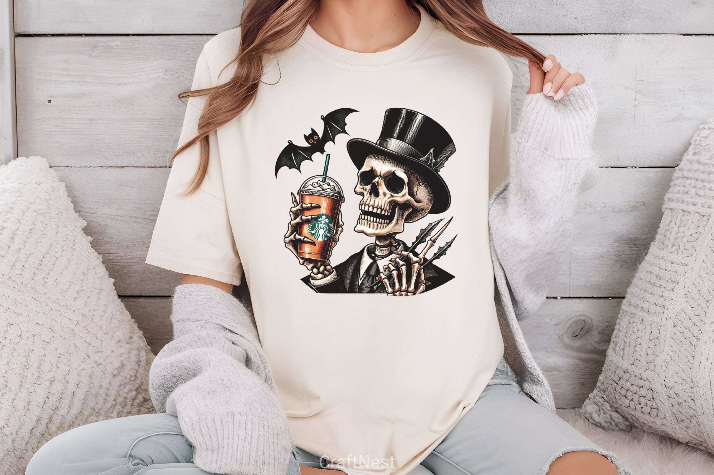 Halloween Skeleton Coffee Clipart Bundle - CraftNest - Digital Crafting and Art