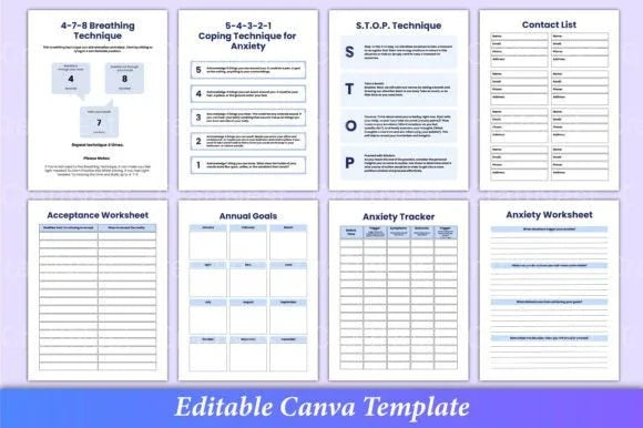 Mental Health Worksheets Collection - CraftNest - Digital Crafting and Art