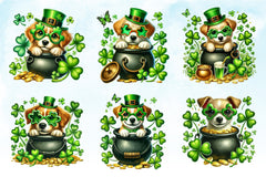 St Patrick's Day Dog Clipart Bundle - CraftNest - Digital Crafting and Art