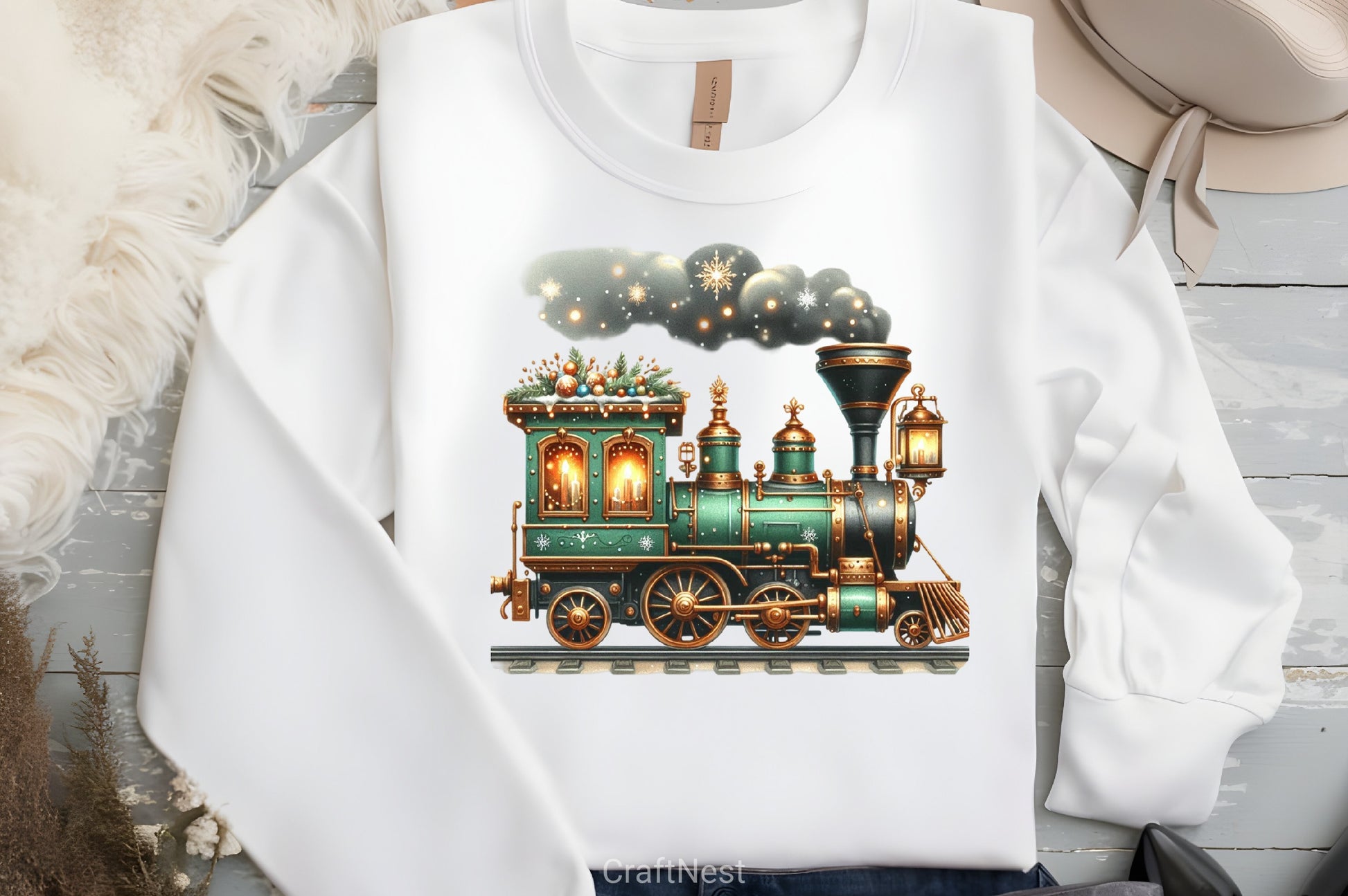 Christmas Train Clipart Bundle 4 - CraftNest - Digital Crafting and Art