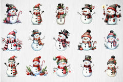 Christmas Snowman Clipart Bundle 9 - CraftNest - Digital Crafting and Art