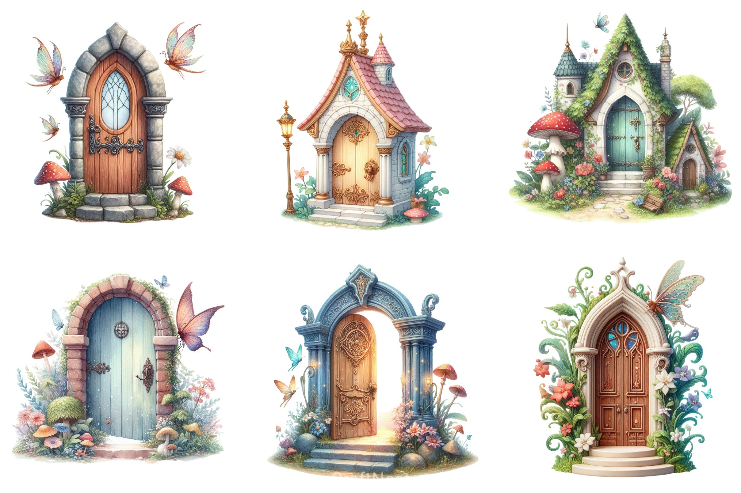 Cute Magic Doors Clipart Bundle - CraftNest - Digital Crafting and Art