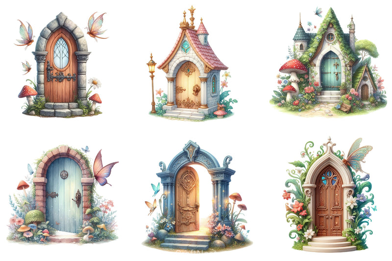 Cute Magic Doors Clipart Bundle - CraftNest - Digital Crafting and Art