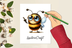 Funny Bee Clipart Bundle 3 - CraftNest - Digital Crafting and Art