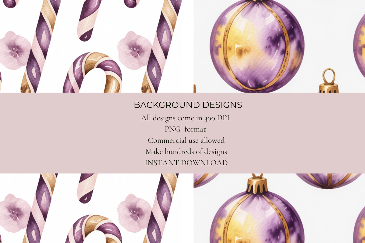 Lilac & Gold Seamless Papers