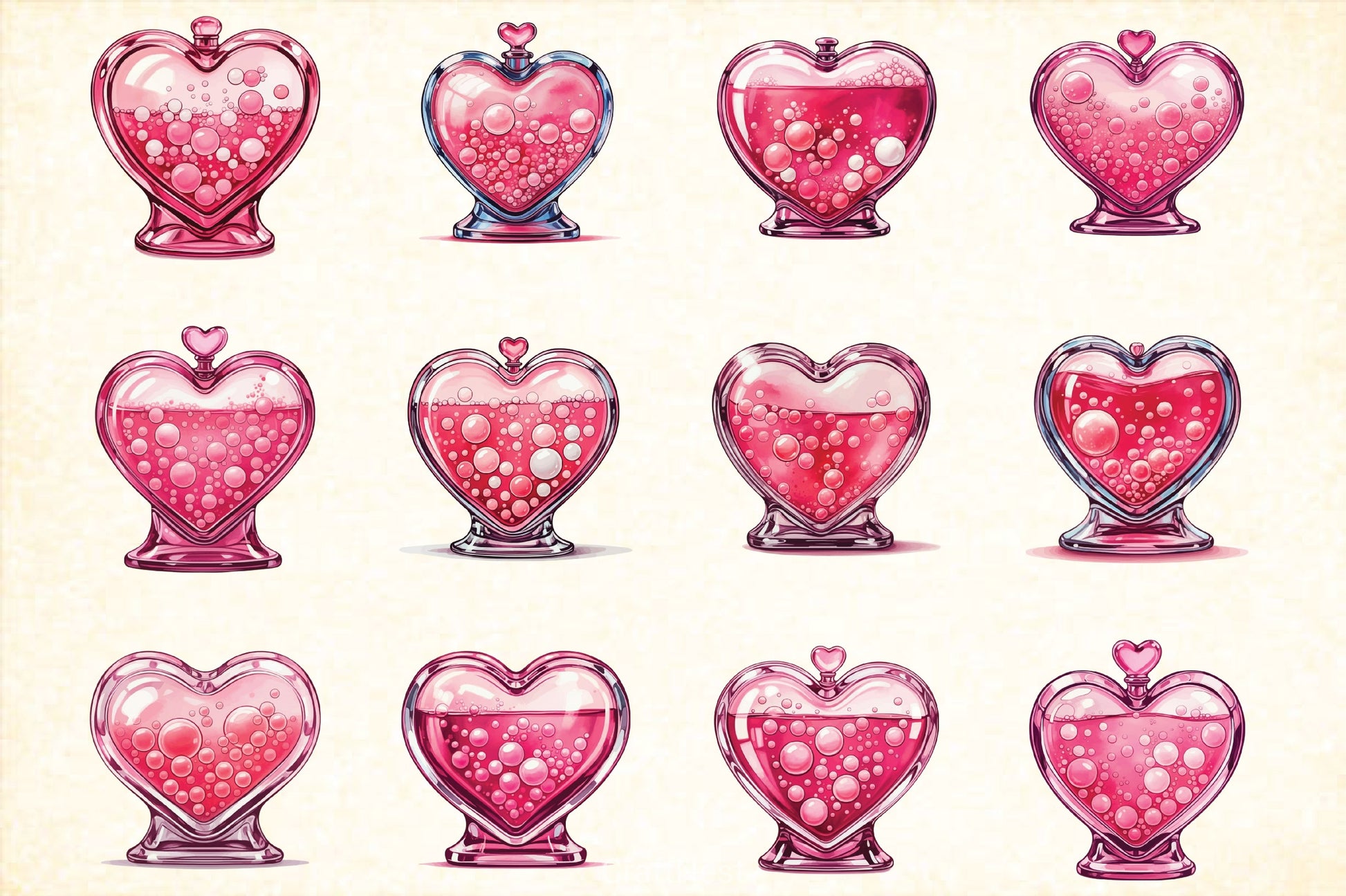 Pink Valentine Love Potion Clipart Bundle - CraftNest - Digital Crafting and Art