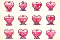 Pink Valentine Love Potion Clipart Bundle - CraftNest - Digital Crafting and Art