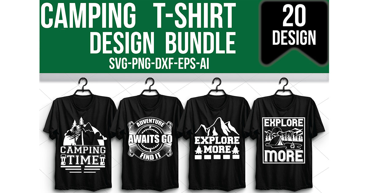 Camping T-Shirt Bundle - CraftNest - Digital Crafting and Art