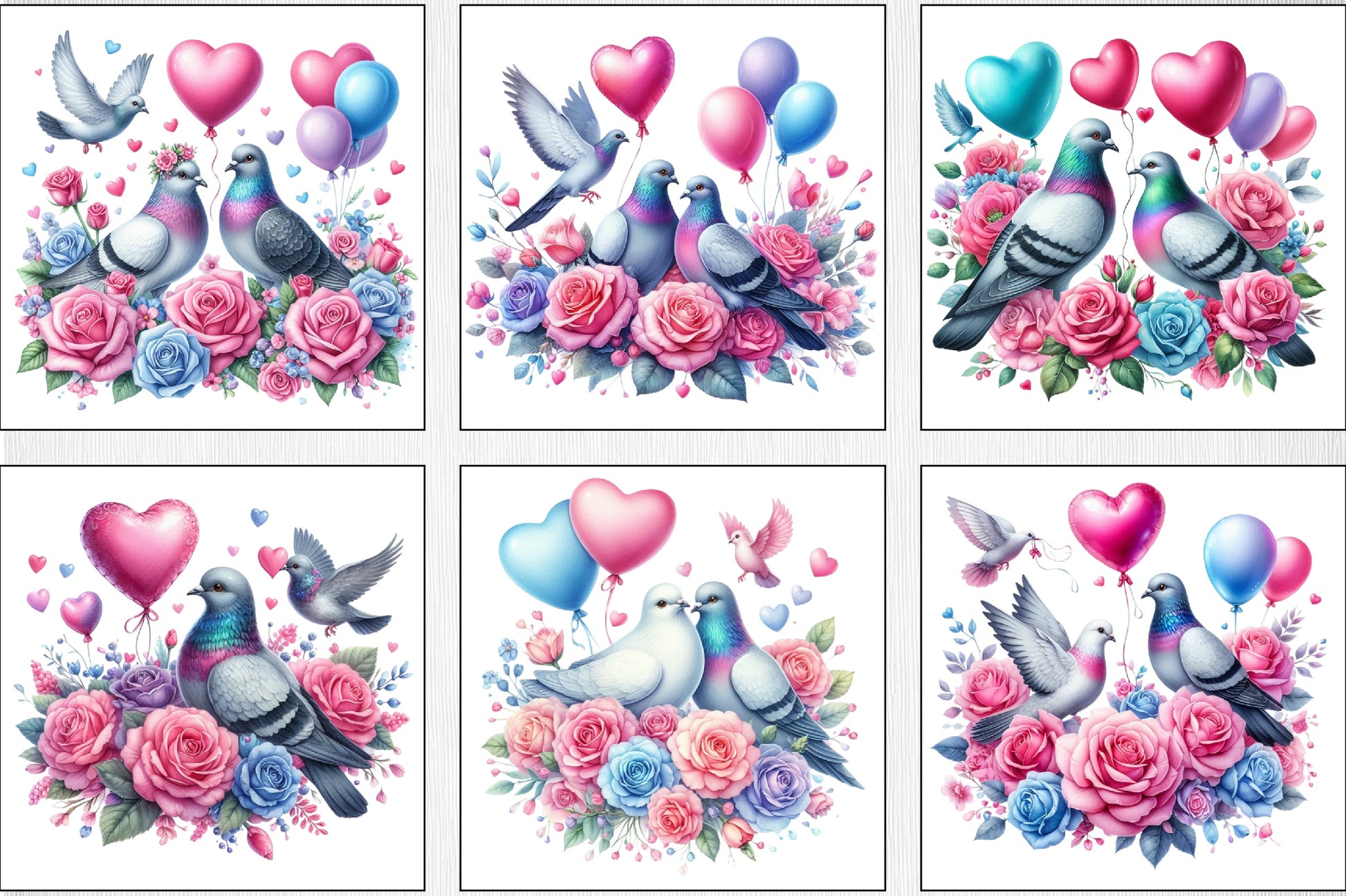 Valentine Doves Clipart Bundle - CraftNest - Digital Crafting and Art
