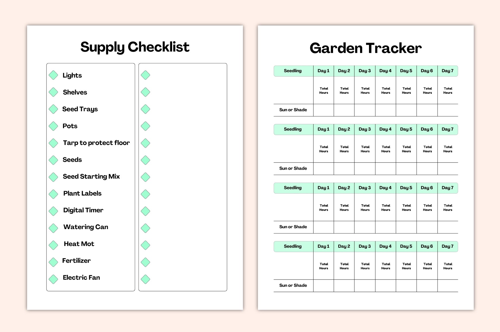 Seed Starting Garden Planner