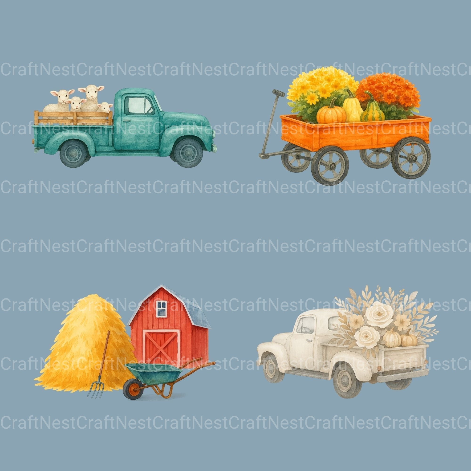 Farm 2 Clipart Bundle - CraftNest - Digital Crafting and Art