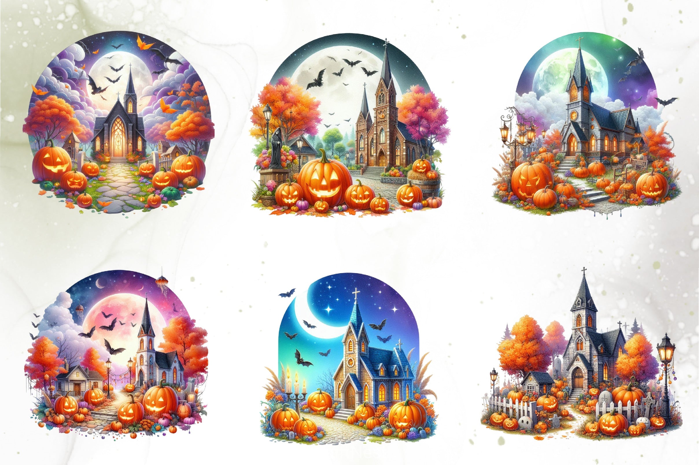 Halloween House Clipart Bundle 6 - CraftNest - Digital Crafting and Art