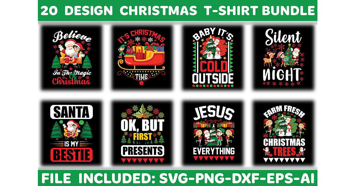 Christmas T-Shirt Bundle 9 - CraftNest - Digital Crafting and Art
