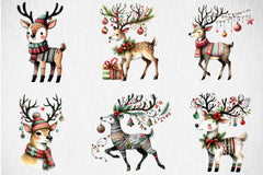 Christmas Reindeer Clipart Bundle 2 - CraftNest - Digital Crafting and Art