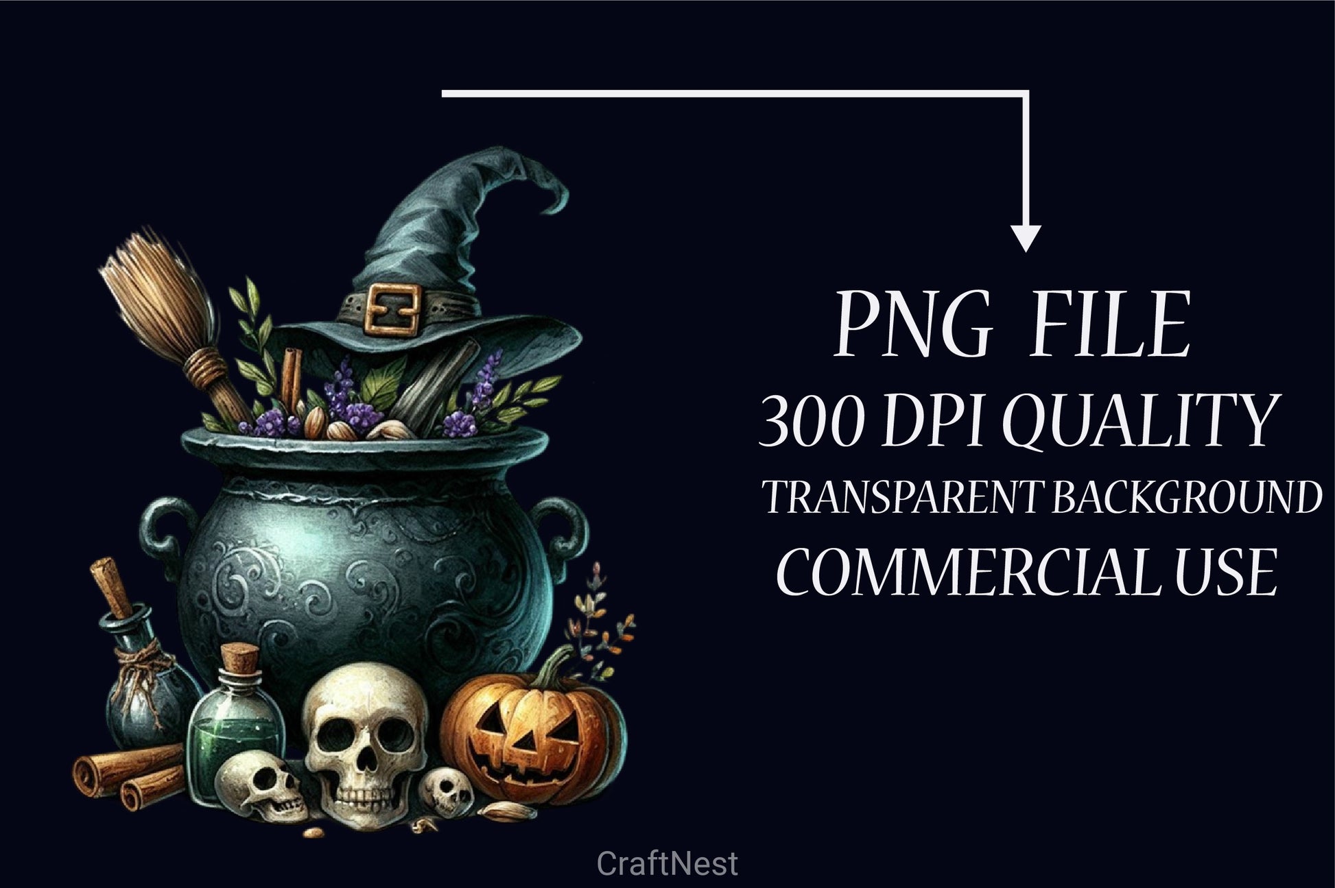 Halloween Cauldron Clipart Bundle 4 - CraftNest - Digital Crafting and Art