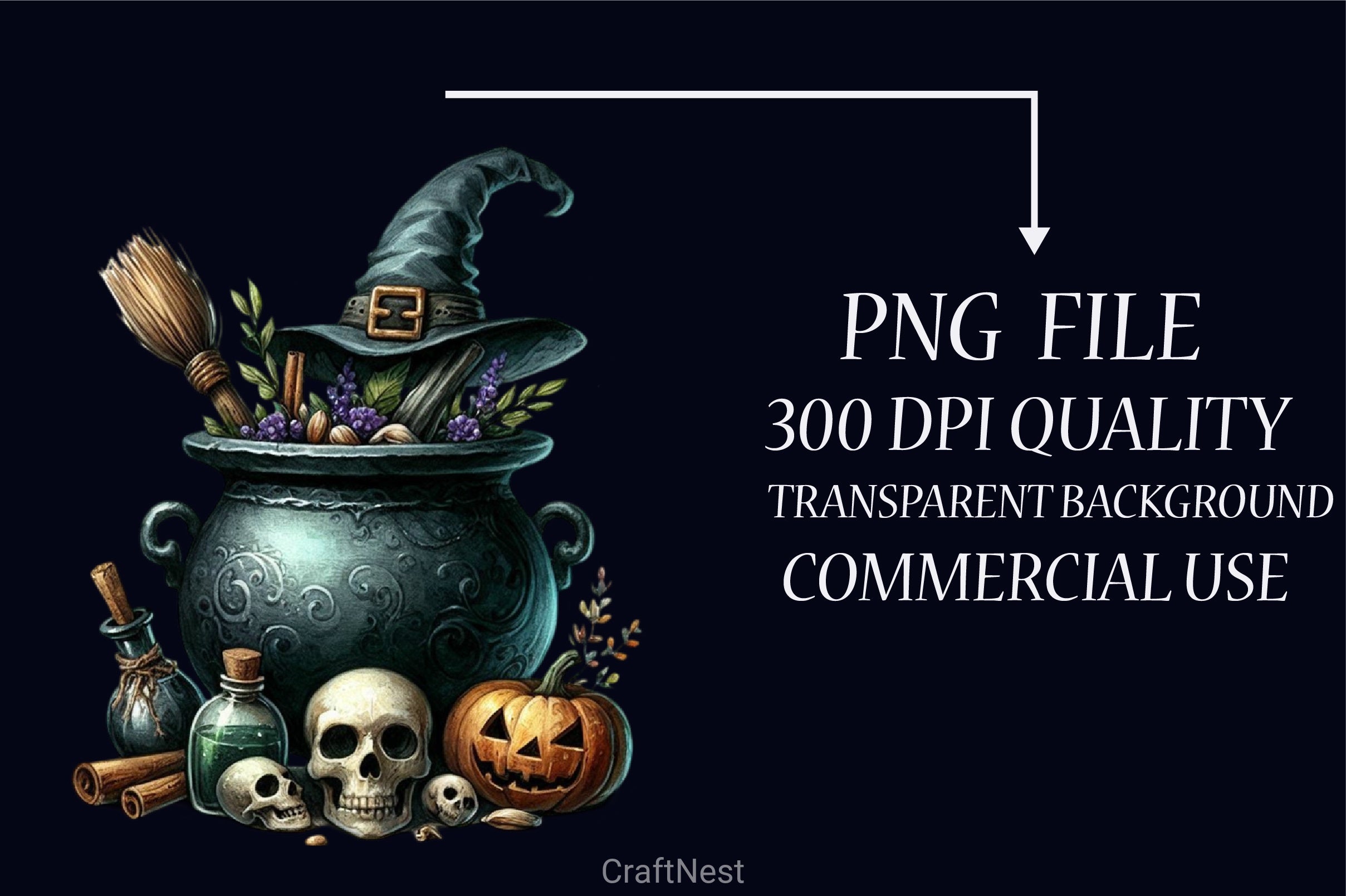 Halloween Cauldron Clipart Bundle 4 - CraftNest - Digital Crafting and Art