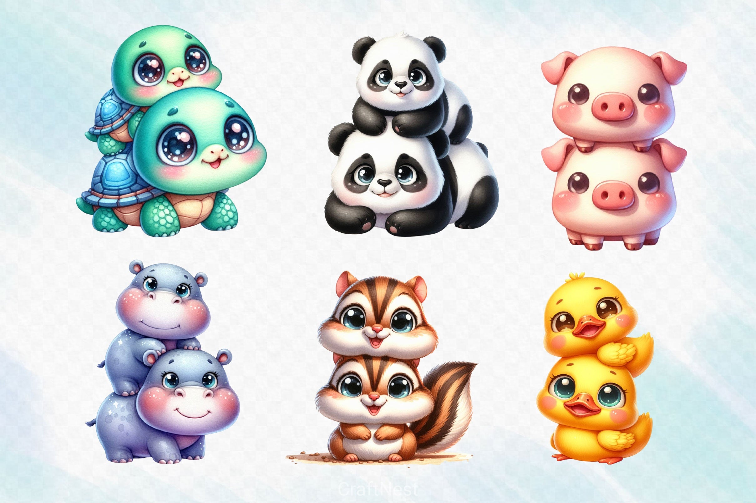 Stack Of Animals Clipart Bundle - CraftNest - Digital Crafting and Art