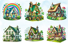 St. Patrick's Day House Clipart Bundle - CraftNest - Digital Crafting and Art