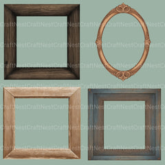 Wooden Frames Clipart Bundle - CraftNest - Digital Crafting and Art