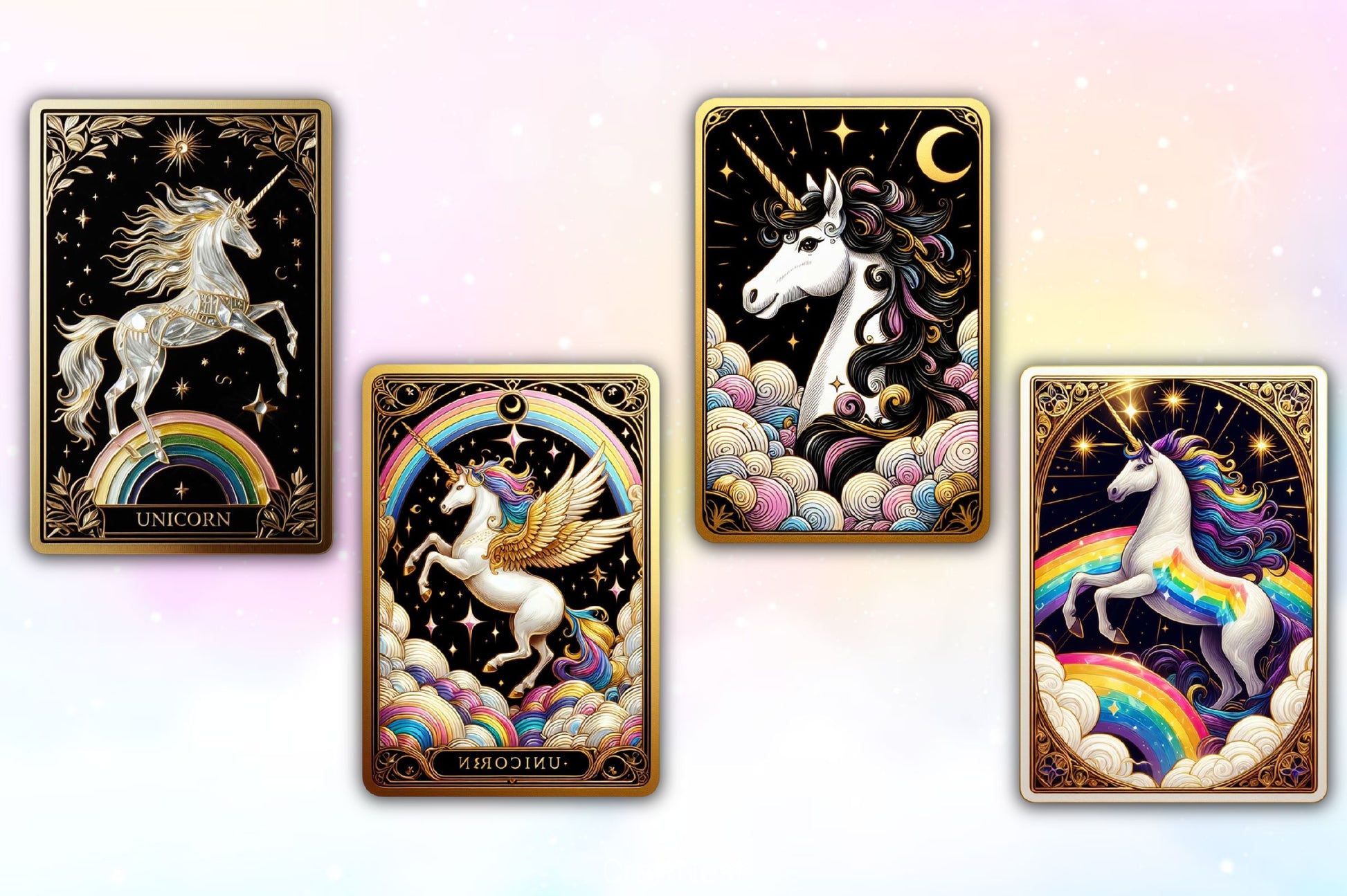 Crystal Unicorn Tarot Card Clipart Bundle 2 - CraftNest - Digital Crafting and Art