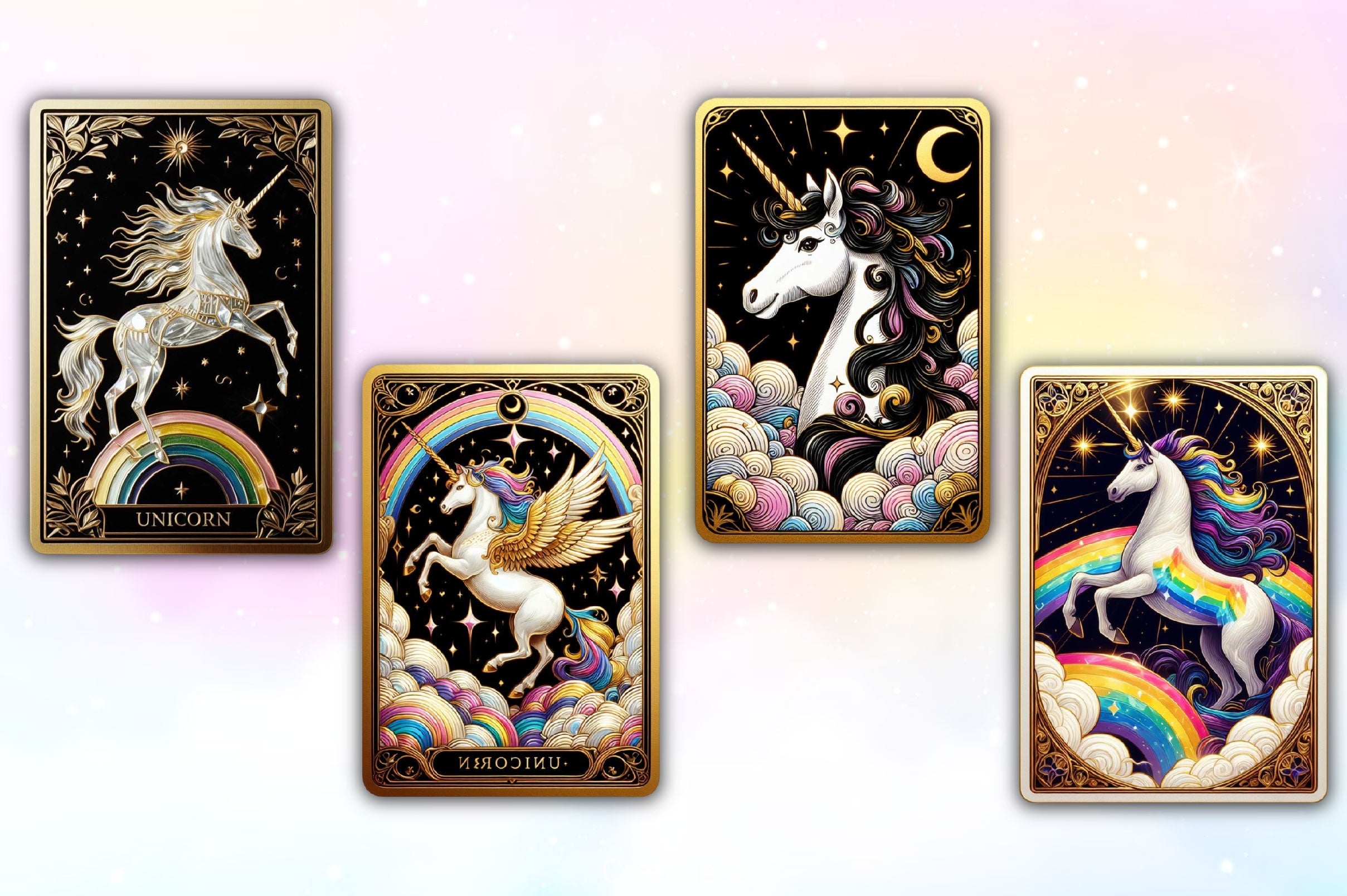 Crystal Unicorn Tarot Card Clipart Bundle 2 - CraftNest - Digital Crafting and Art