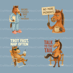 Funny Horse Quotes Clipart Bundle - CraftNest - Digital Crafting and Art