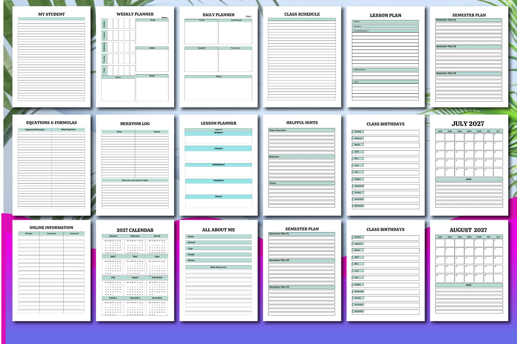 Teacher Planner 00921
