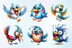Funny Bird Clipart Bundle 4 - CraftNest - Digital Crafting and Art