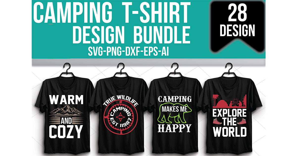 Camping T-Shirt Bundle 4 - CraftNest - Digital Crafting and Art