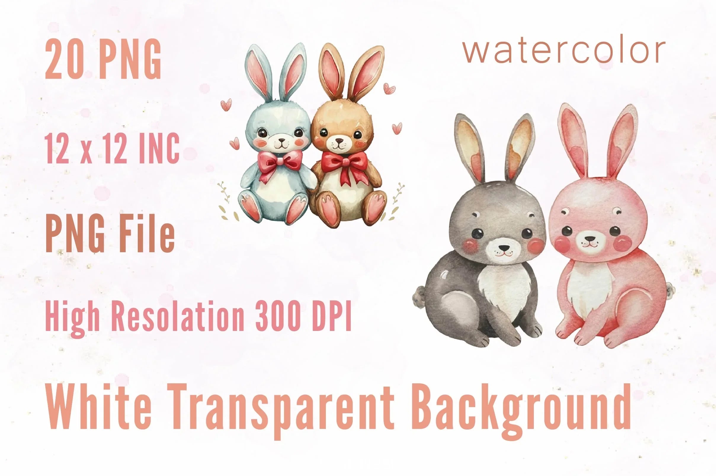 Easter Bunny Clipart Bundle 23 - CraftNest - Digital Crafting and Art