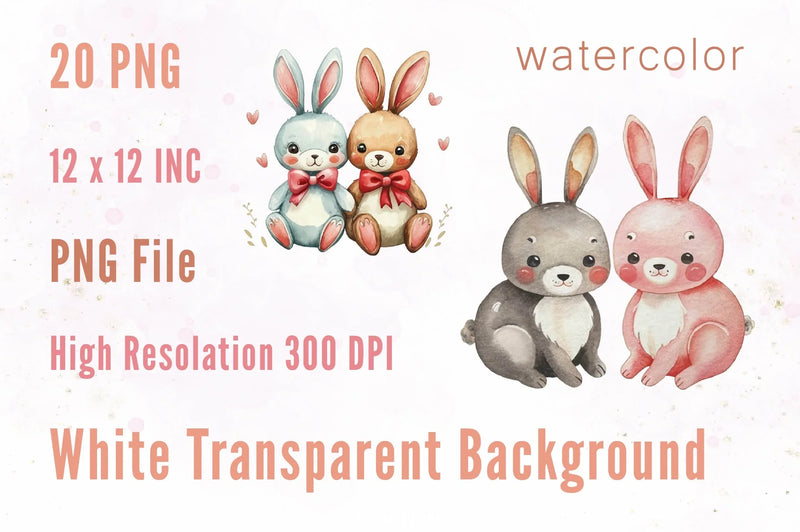 Easter Bunny Clipart Bundle 23 - CraftNest - Digital Crafting and Art