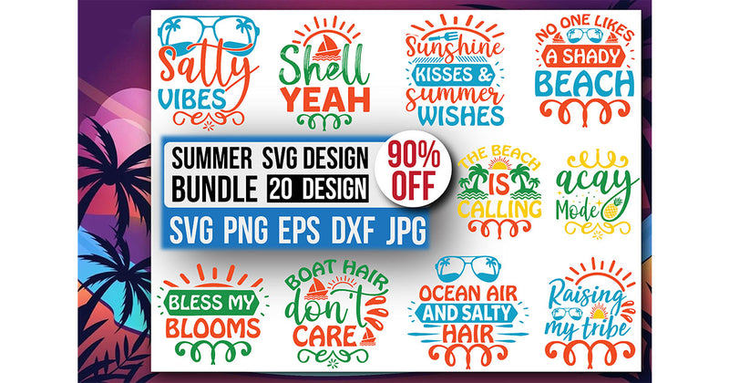 Summer SVG Bundle 7 - CraftNest - Digital Crafting and Art