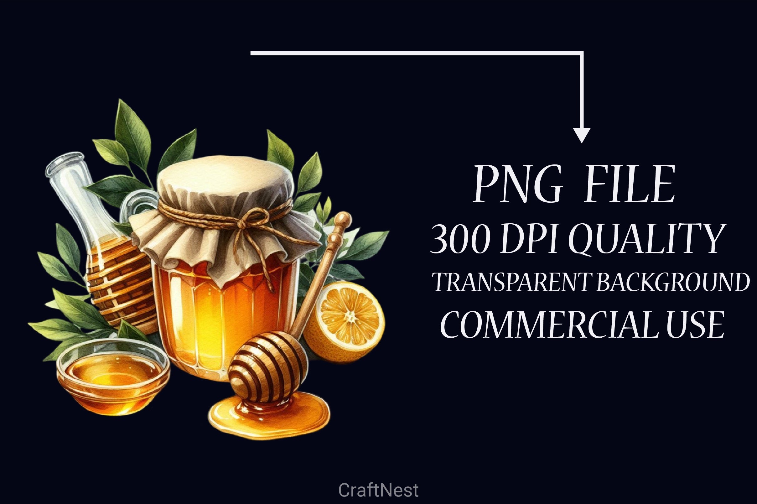 Bee Honey Clipart Bundle - CraftNest - Digital Crafting and Art