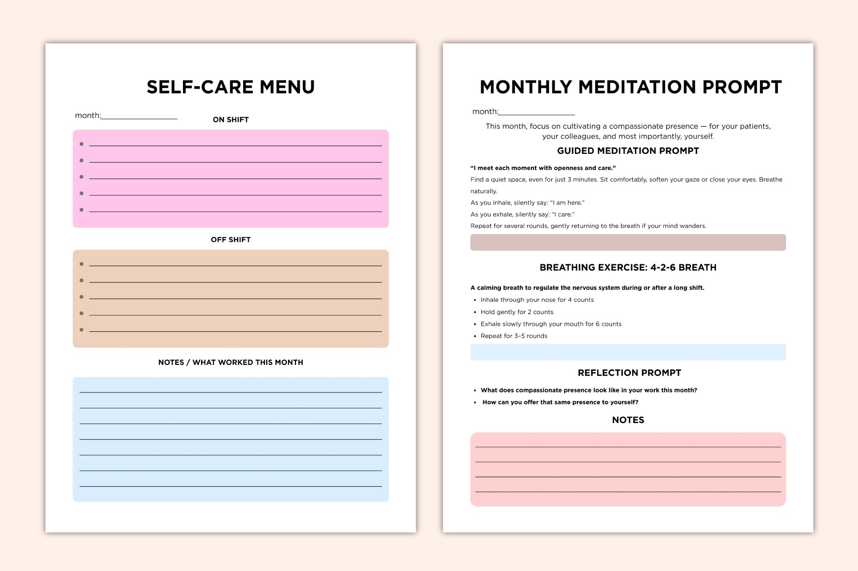 Mindful Nurse Routine Planner