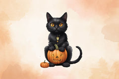 Halloween Black Cat Clipart Bundle 8 - CraftNest - Digital Crafting and Art