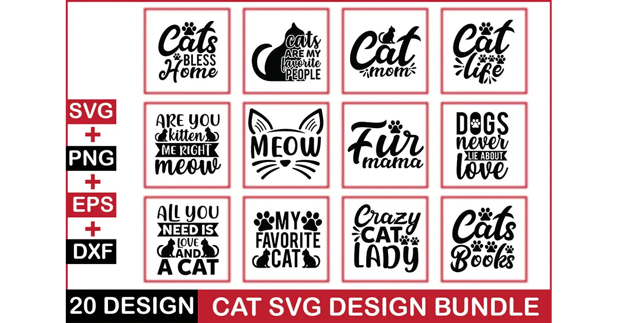 2 Cat SVG Bundle - CraftNest - Digital Crafting and Art