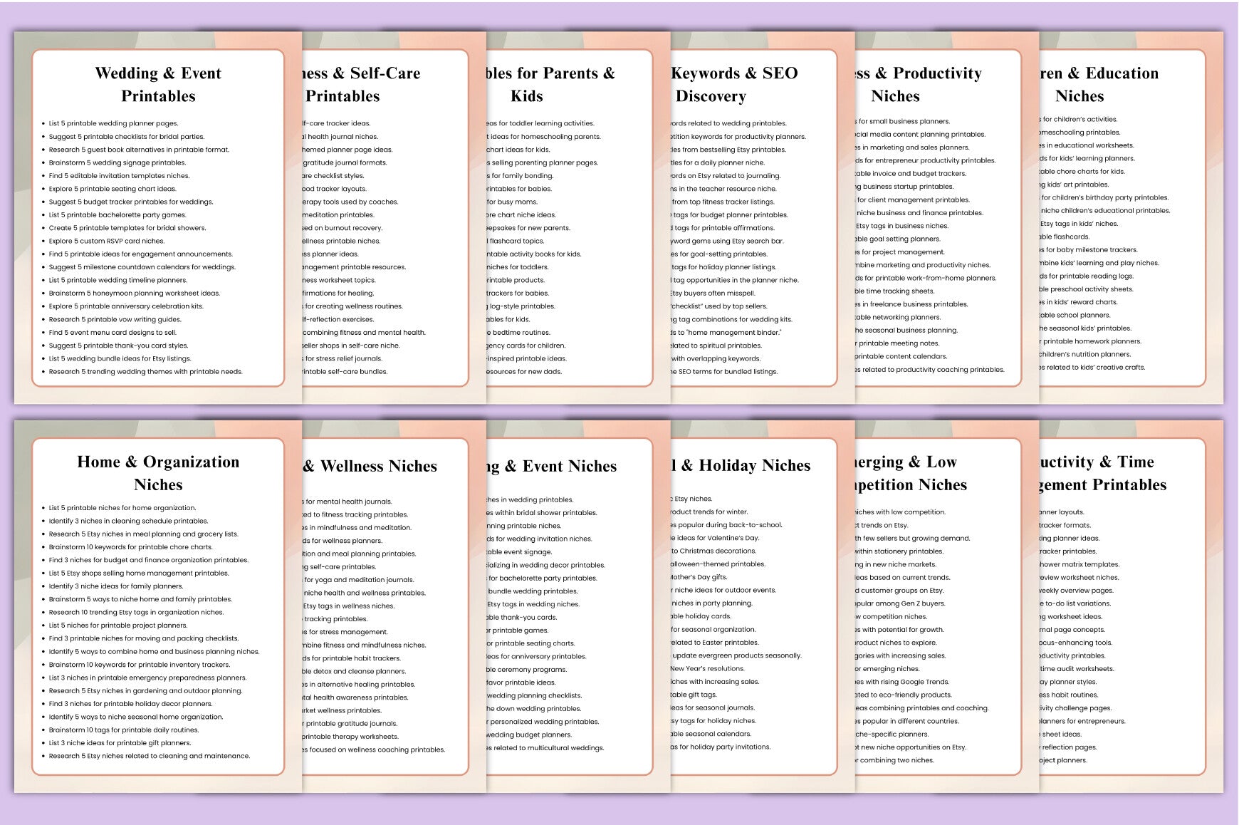 Etsy Niche Search Prompts
