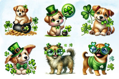 St Patrick's Day Dogs Clipart Bundle - CraftNest - Digital Crafting and Art