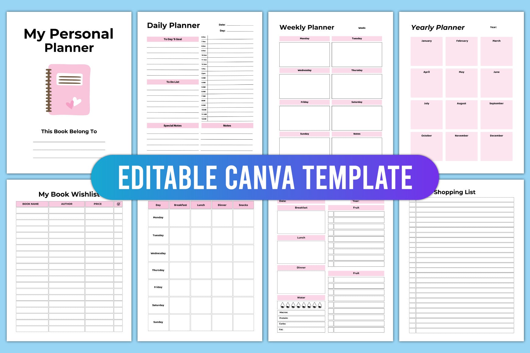 My Personal Templates Planner