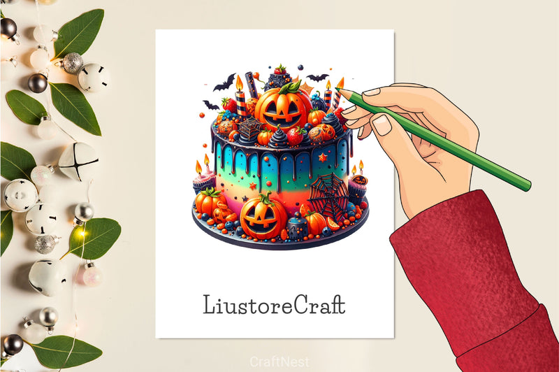 Halloween Party Cake Clipart Bundle 2 - CraftNest - Digital Crafting and Art