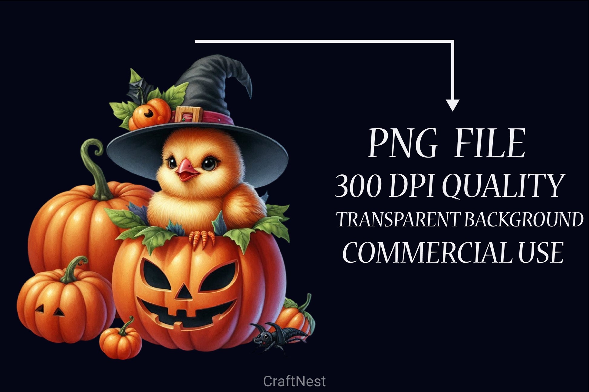 Halloween Chicken & Pumpkins Clipart Bundle - CraftNest - Digital Crafting and Art