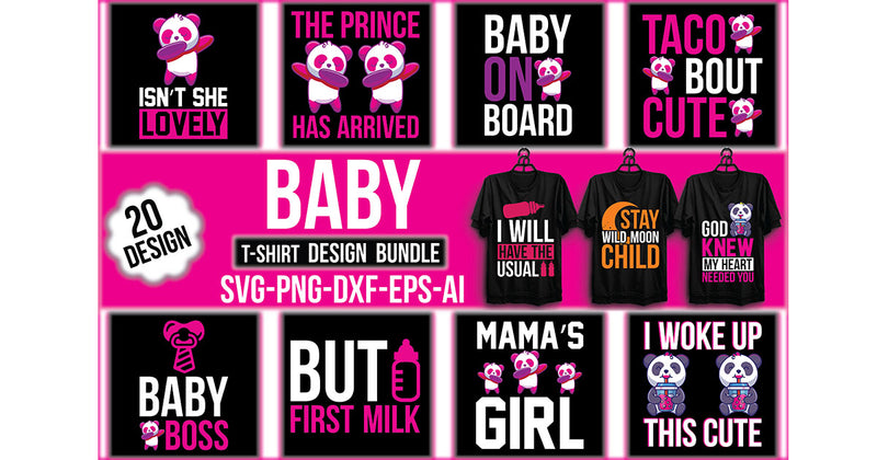 Baby T-Shirt Bundle - CraftNest - Digital Crafting and Art