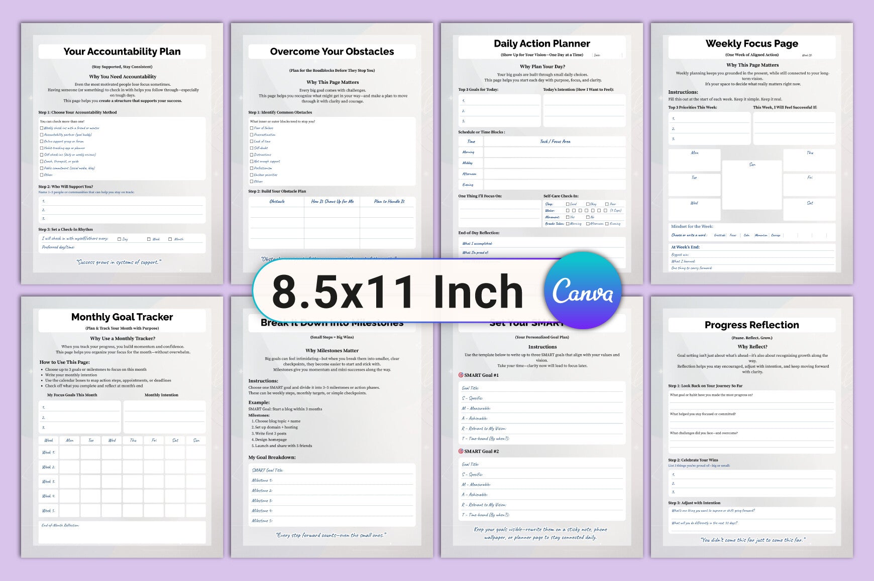 Goal Setting Vision Mapping Planner