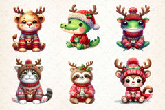 Christmas Animal Clipart Bundle 4 - CraftNest - Digital Crafting and Art