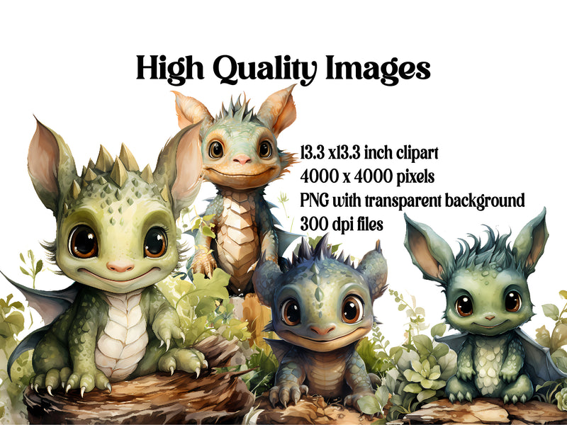 Cute Earth Dragon Clipart - CraftNest