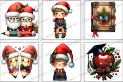 Christmas Teacher Clipart Bundle - CraftNest - Digital Crafting and Art