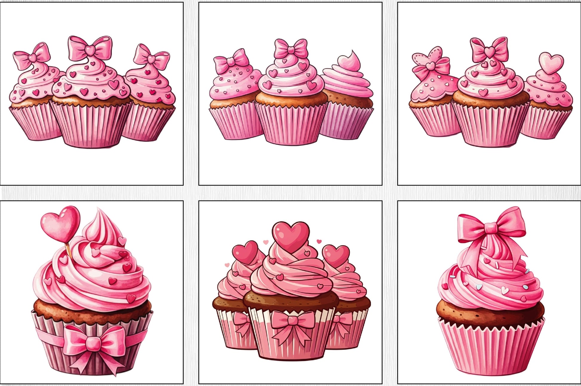 Valentine Cupcake Clipart Bundle 5 - CraftNest - Digital Crafting and Art